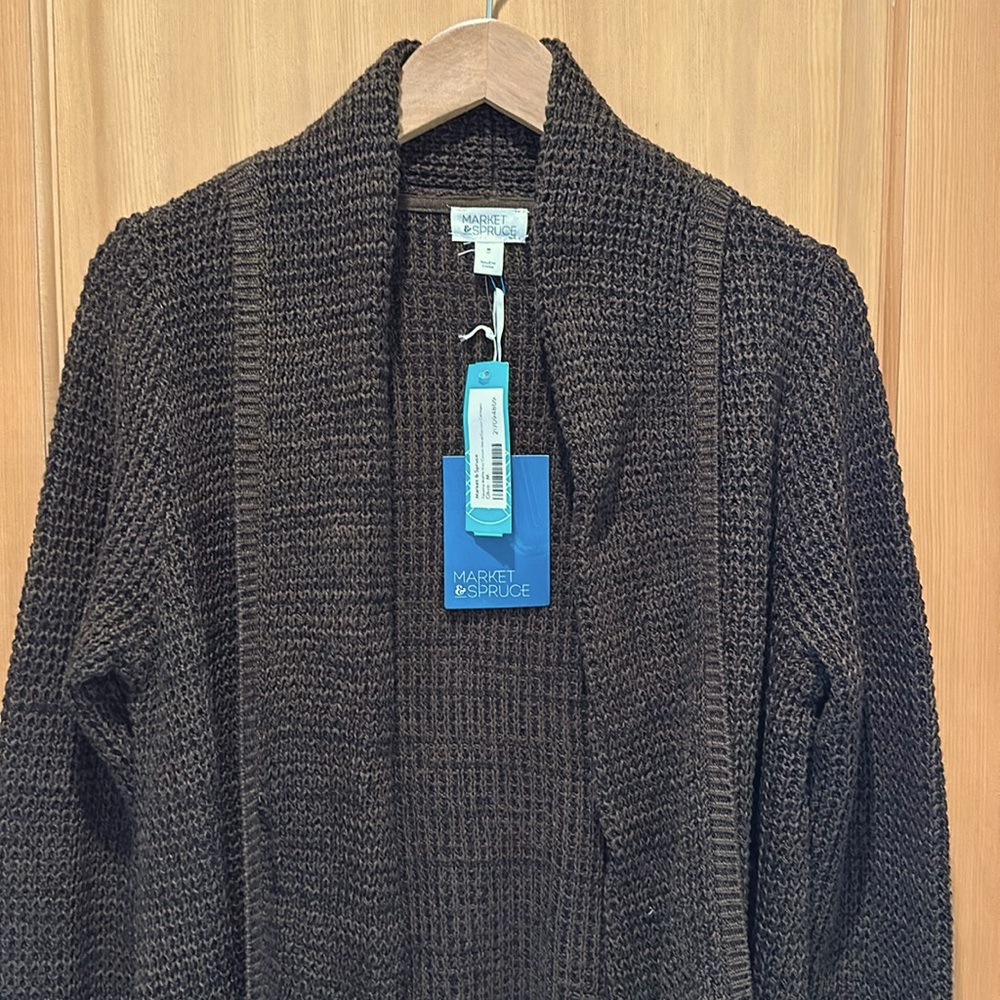 Market and Spruce Tabitha, waffle knit cotton, blend, cocoon cardigan.